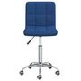 Voir la diapositive 3 : VIDAXL Chaise pivotante de bureau Bleu Tissu
