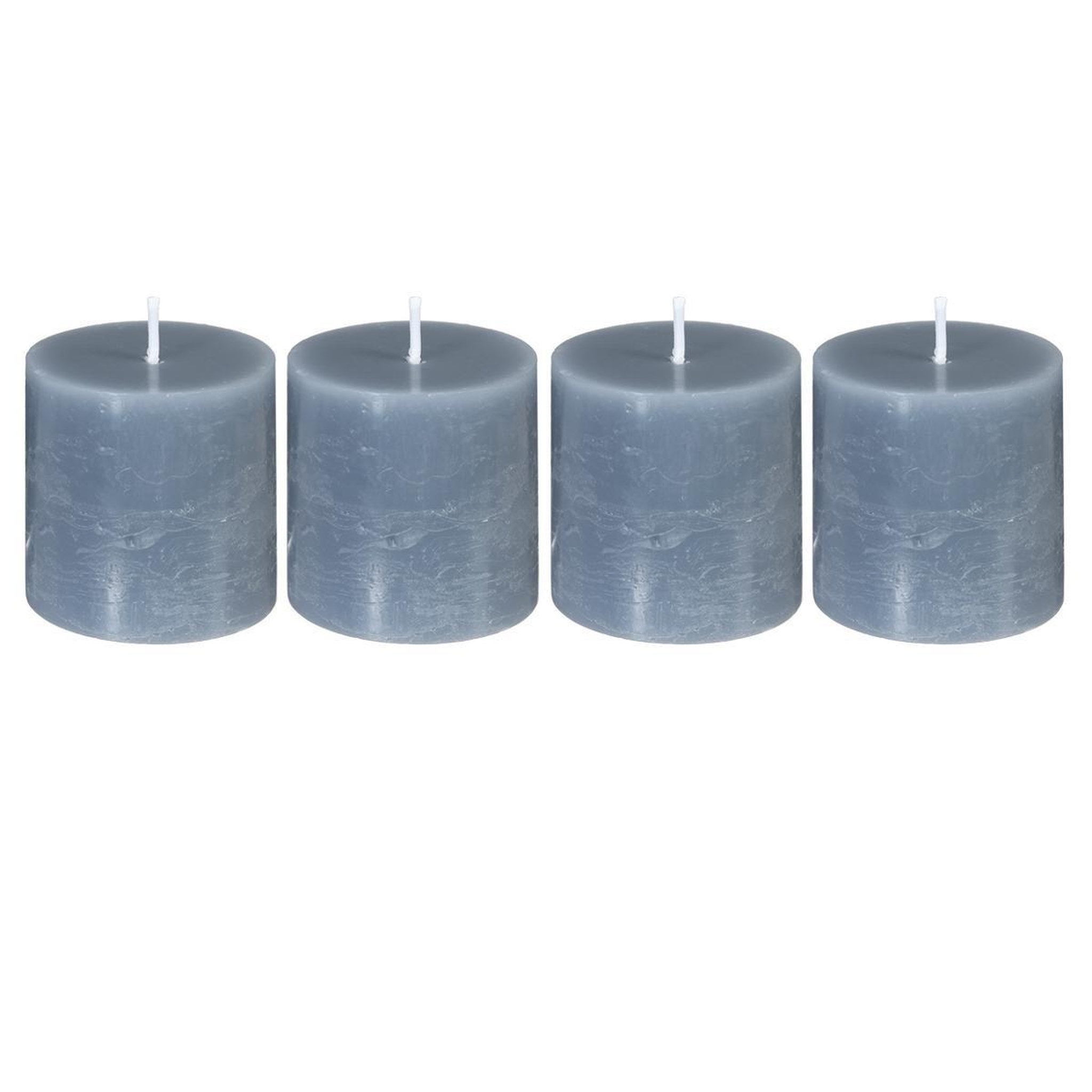 Voir la diapositive 1 : COMPTOIR DE LA BOUGIE Lot de 4 bougies votives  rustic  4,5cm gris