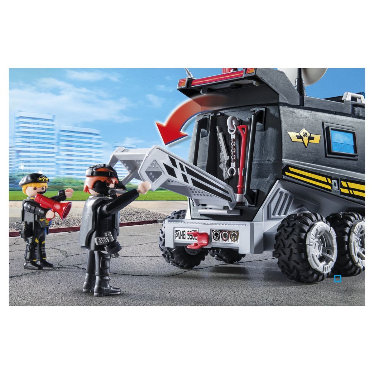 PLAYMOBIL 9360 - City Action - Camion des policiers d'élite sirène 