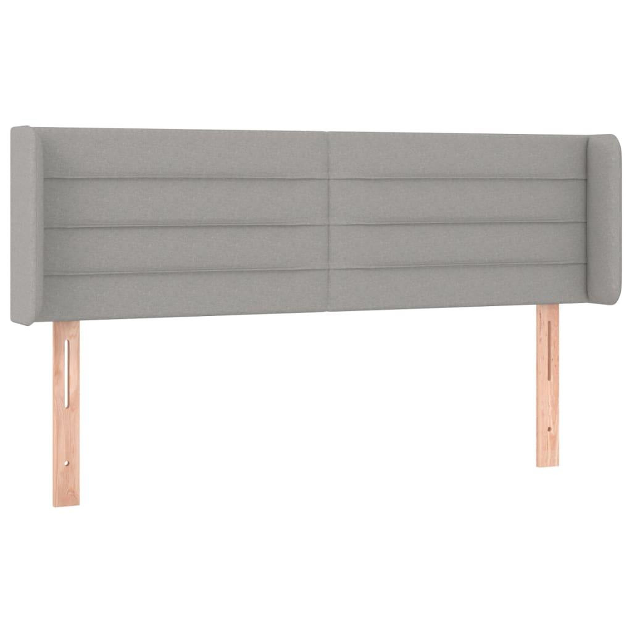 Voir la diapositive 3 : VIDAXL Tete de lit a LED Gris clair 147x16x78/88 cm Tissu