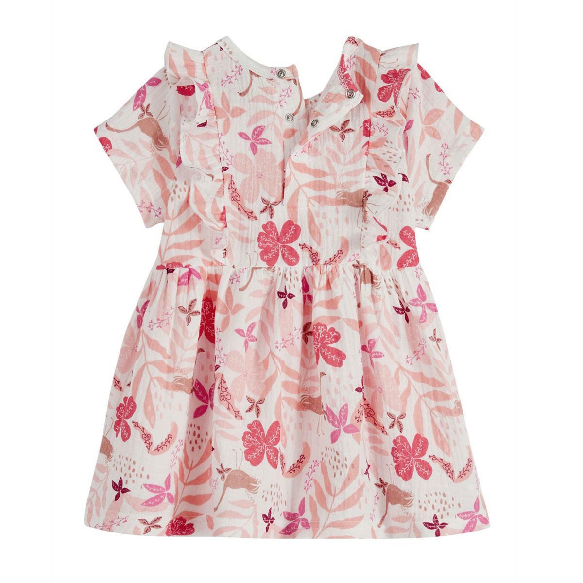 Petit Béguin Robe bébé en gaze de coton Lipsi