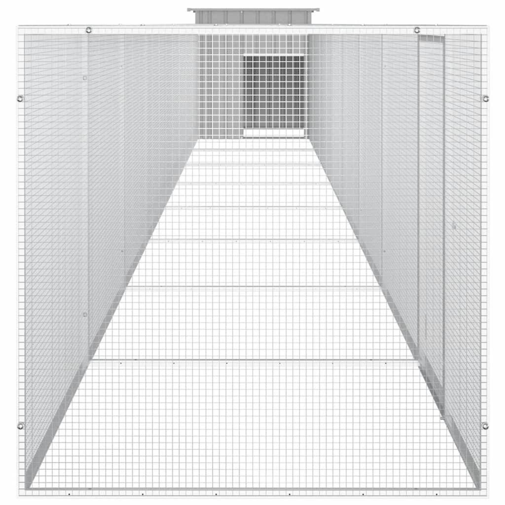 Voir la diapositive 4 : VIDAXL Cage pour poules Gris 900x91x100 cm Acier galvanise