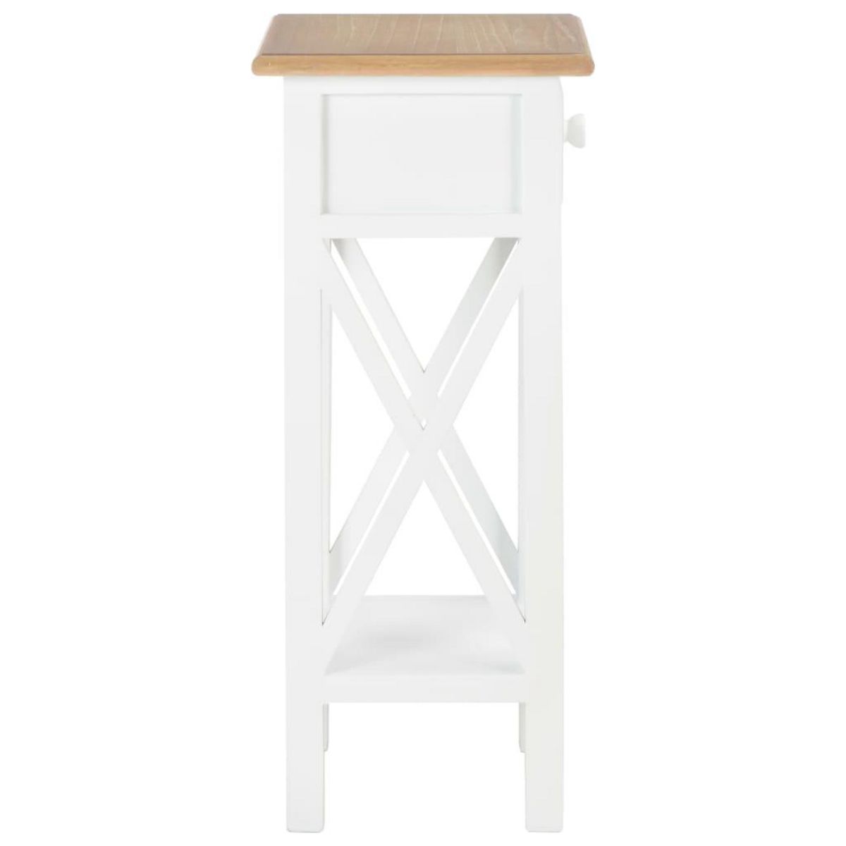 VIDAXL Table d'appoint Blanc 27 x 27 x 65,5 cm Bois