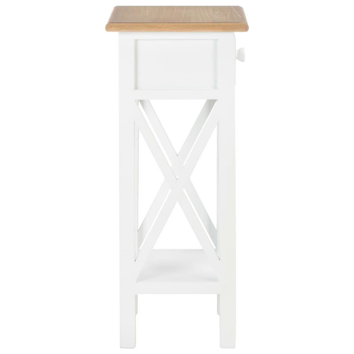 VIDAXL Table d'appoint Blanc 27 x 27 x 65,5 cm Bois