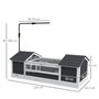 Voir la diapositive 3 : PAWHUT Maison tortue terrestre extérieure - enclos tortue 2 niches, support lampe réglable, toit ouvrable - acrylique bois gris