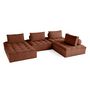 Voir la diapositive 3 : BEST MOBILIER Marisol - canapé panoramique modulable 7 places - velours texturé