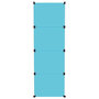 Voir la diapositive 4 : VIDAXL Armoire de rangement pour enfants avec 12 cubes Bleu PP