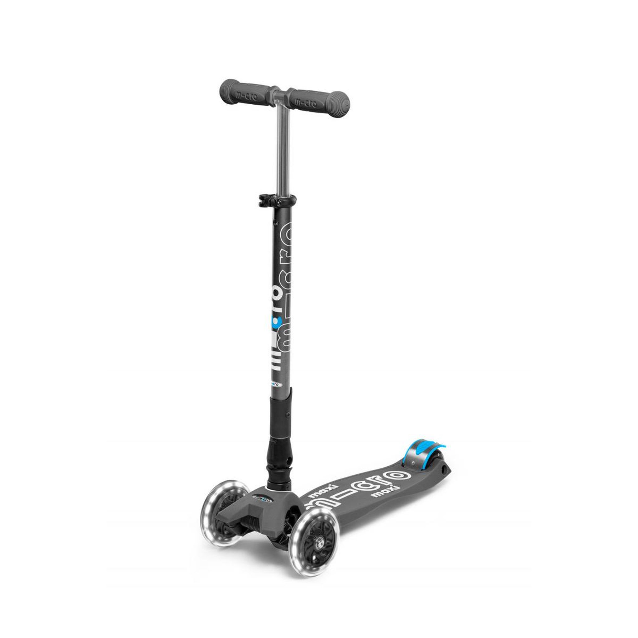 Micro Trottinette  Maxi  Deluxe Pliable LED - Gris volcan