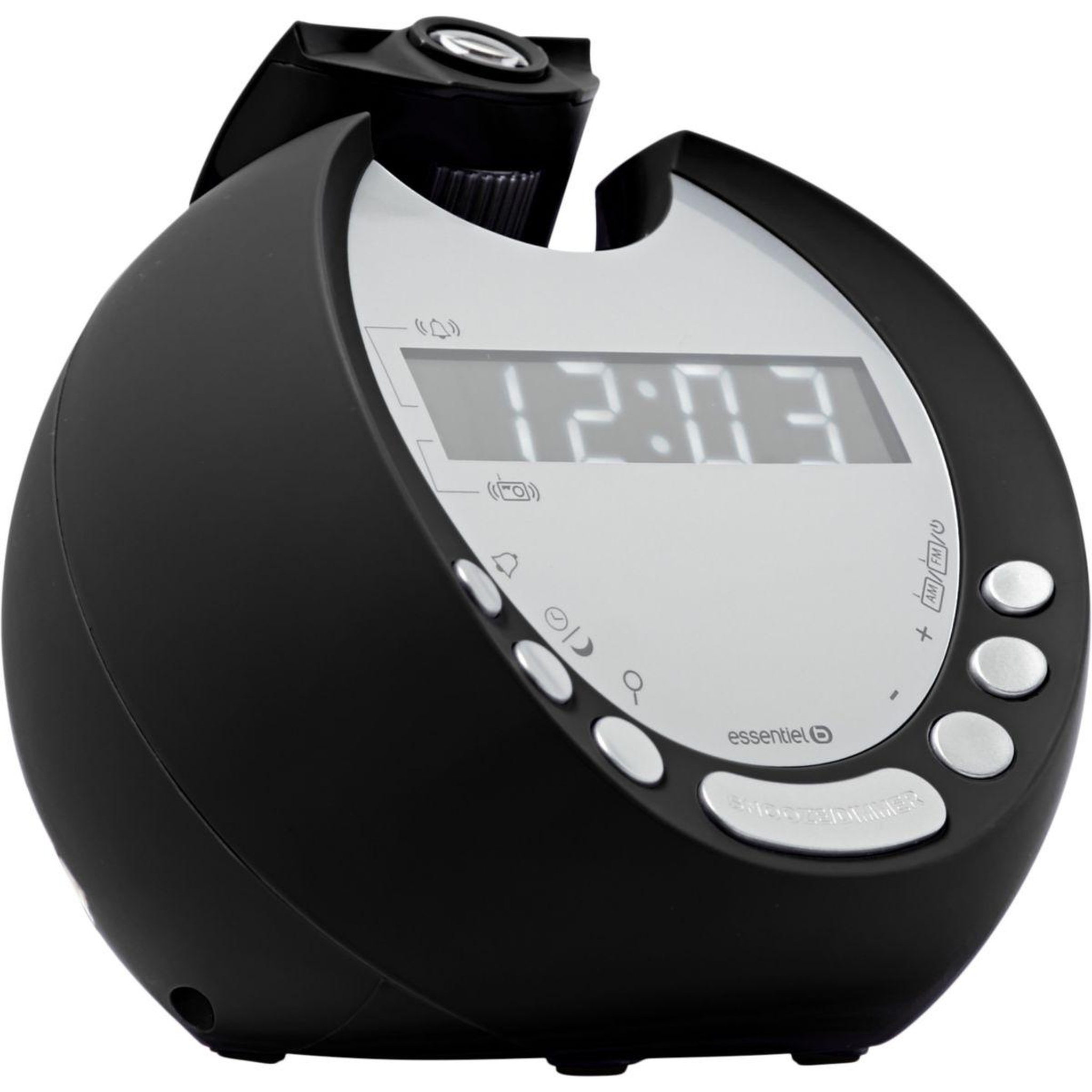 Voir la diapositive 4 : ESSENTIEL B Radio réveil RRVP-100 Noir