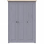Voir la diapositive 4 : VIDAXL Garde-robe 3 portes Gris 118x50x171,5 cm Pin Assortiment Panama