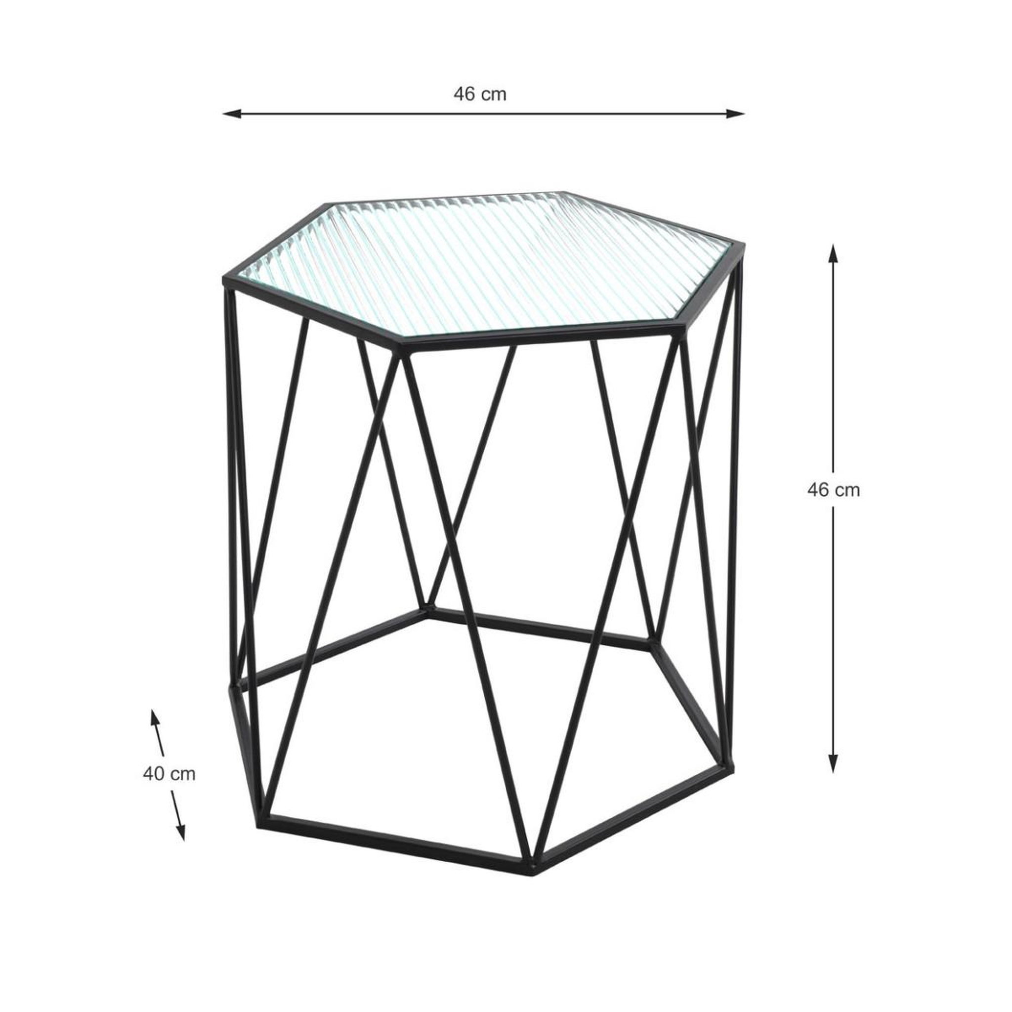 Voir la diapositive 3 : Paris Prix Table d'appoint design  ondulé  46cm noir