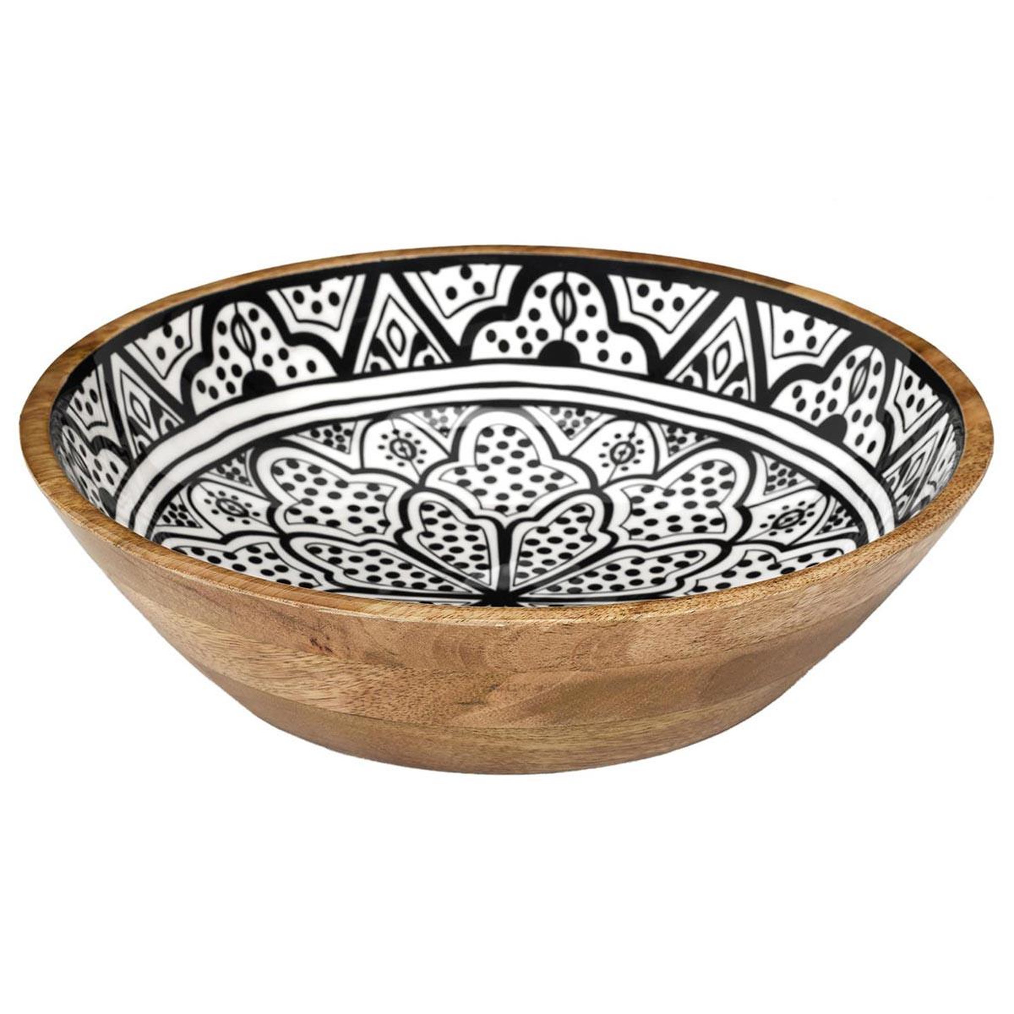 The Home Deco Factory Saladier en bois  dune  28cm noir