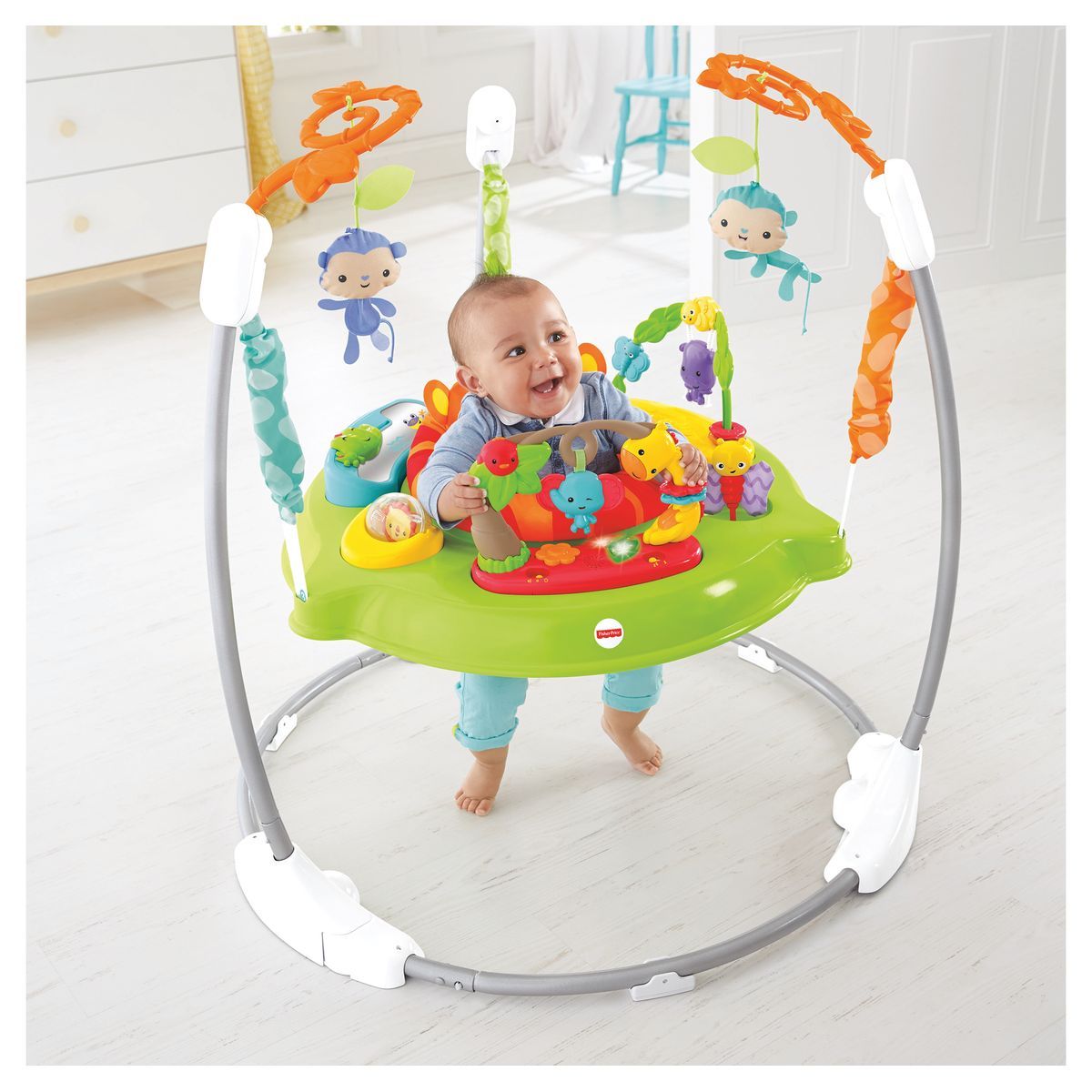 Fisher price Aire de jeux sons et lumières Jumperoo Jungle