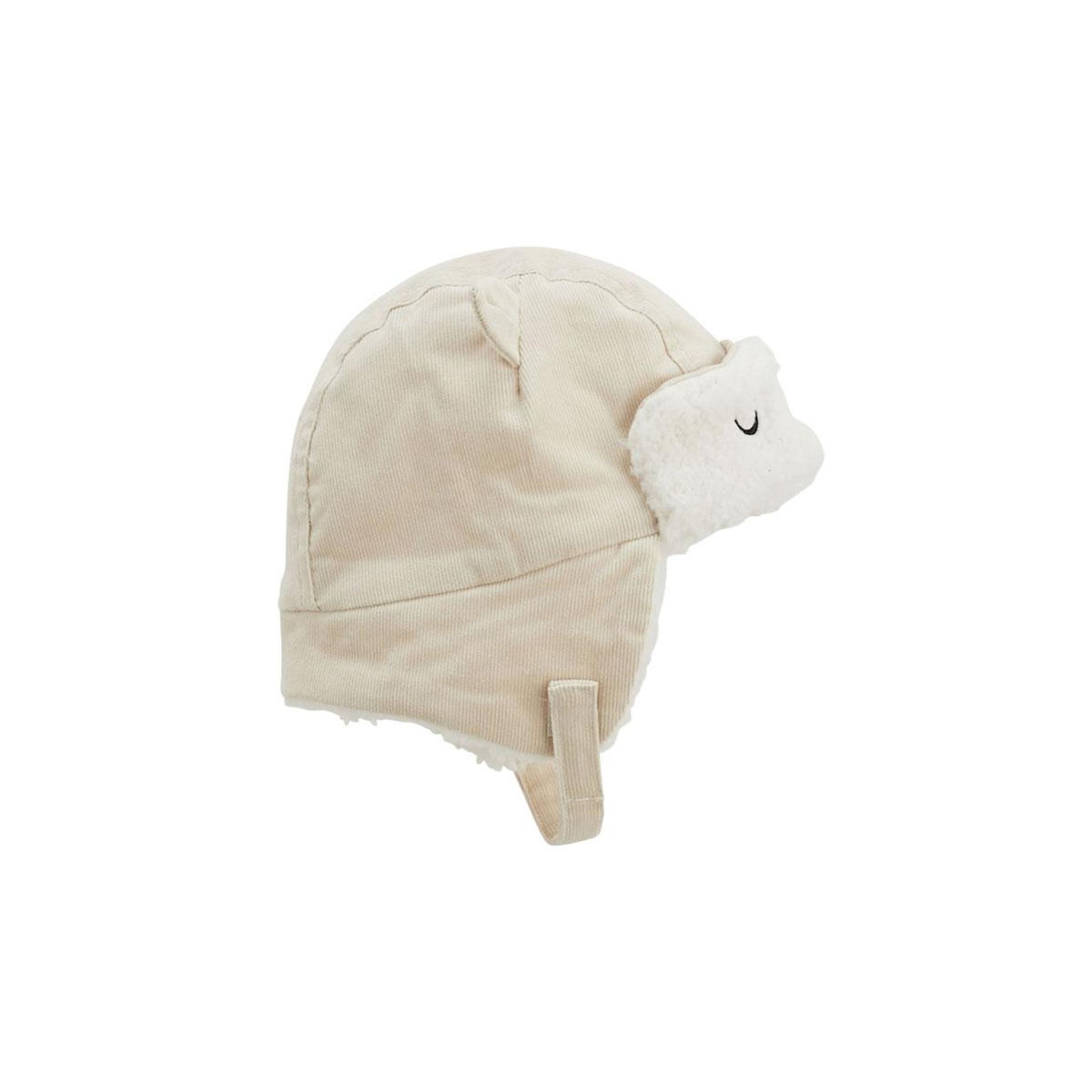 Petit Béguin Chapka bébé en velours côtelé Gribouille