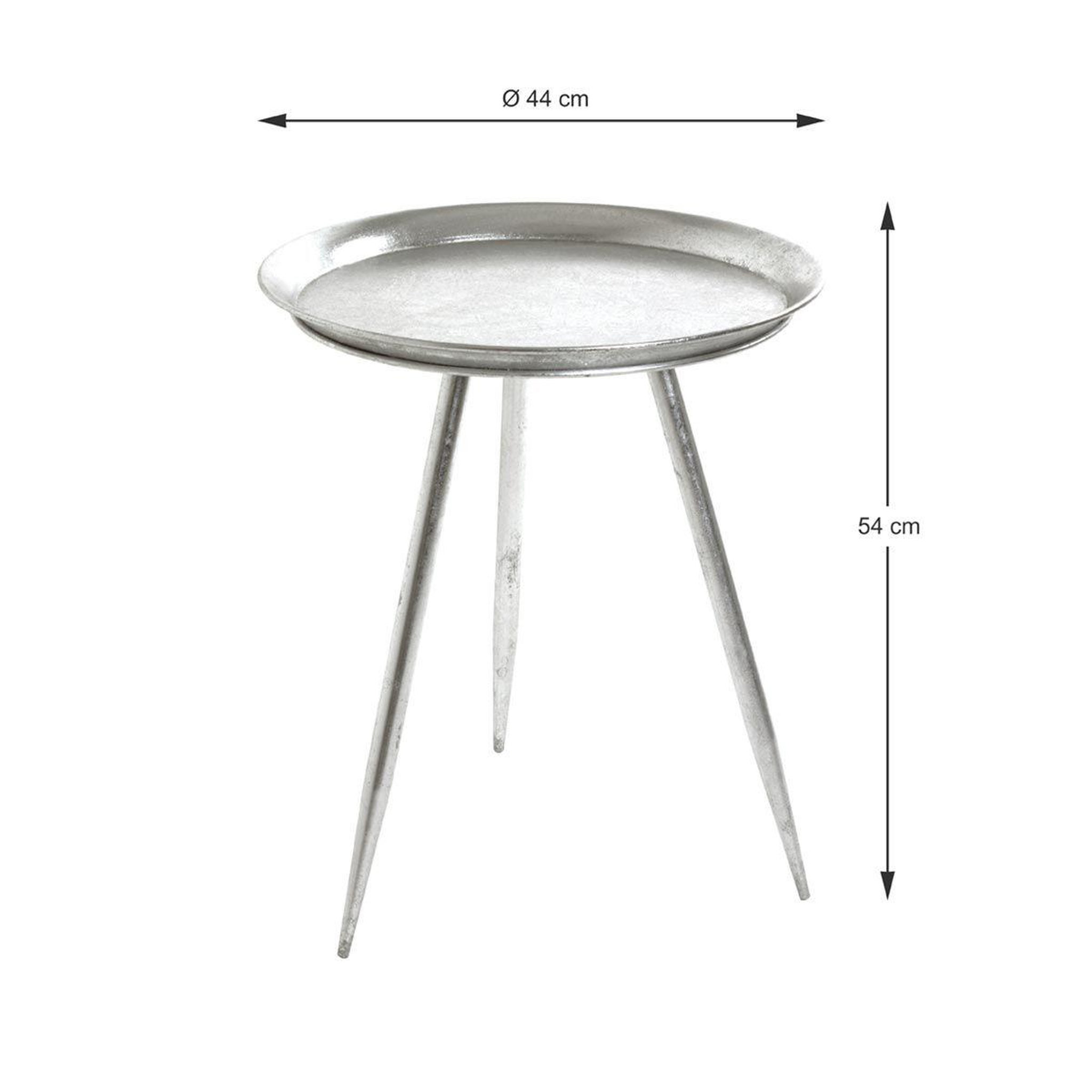 Voir la diapositive 3 : Paris Prix Table d'Appoint Design  Viledo  54cm Argent