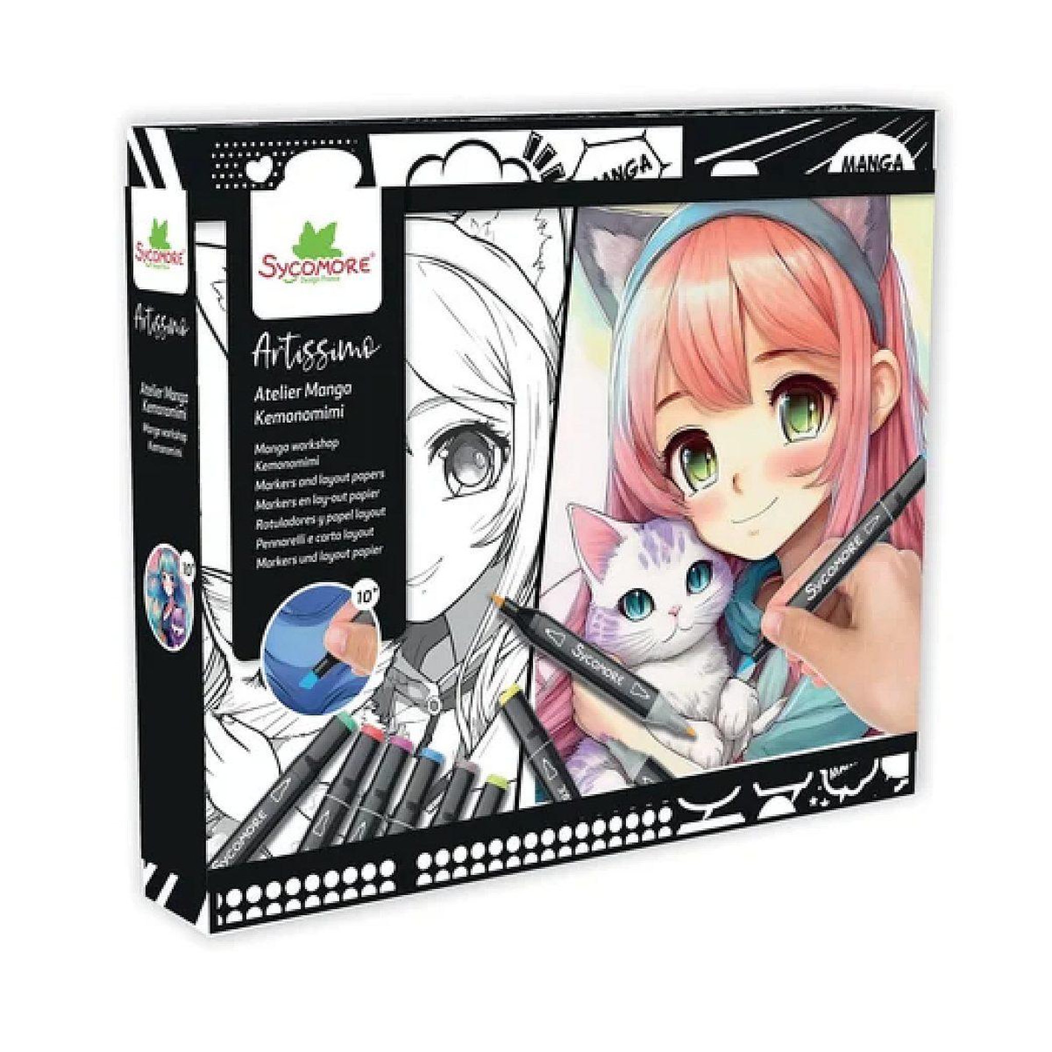Au Sycomore Manga - gm - layout et marqueurs - kemonomimi