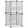 Voir la diapositive 2 : VIDAXL Cage animaux de compagnie a 8 panneaux Noir 35x35 cm Acier