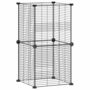 Voir la diapositive 2 : VIDAXL Cage animaux de compagnie a 8 panneaux Noir 35x35 cm Acier