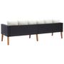 Voir la diapositive 4 : VIDAXL Canape de jardin a 3 places avec coussins Resine tressee Noir
