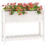 Voir la diapositive 4 : VIDAXL Jardiniere et etagere Blanc 111,5x34,5x81 cm Bois massif de pin