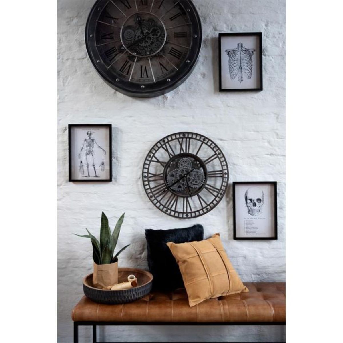 Paris Prix Horloge Murale Design  Chiffres Romains  60cm Gris