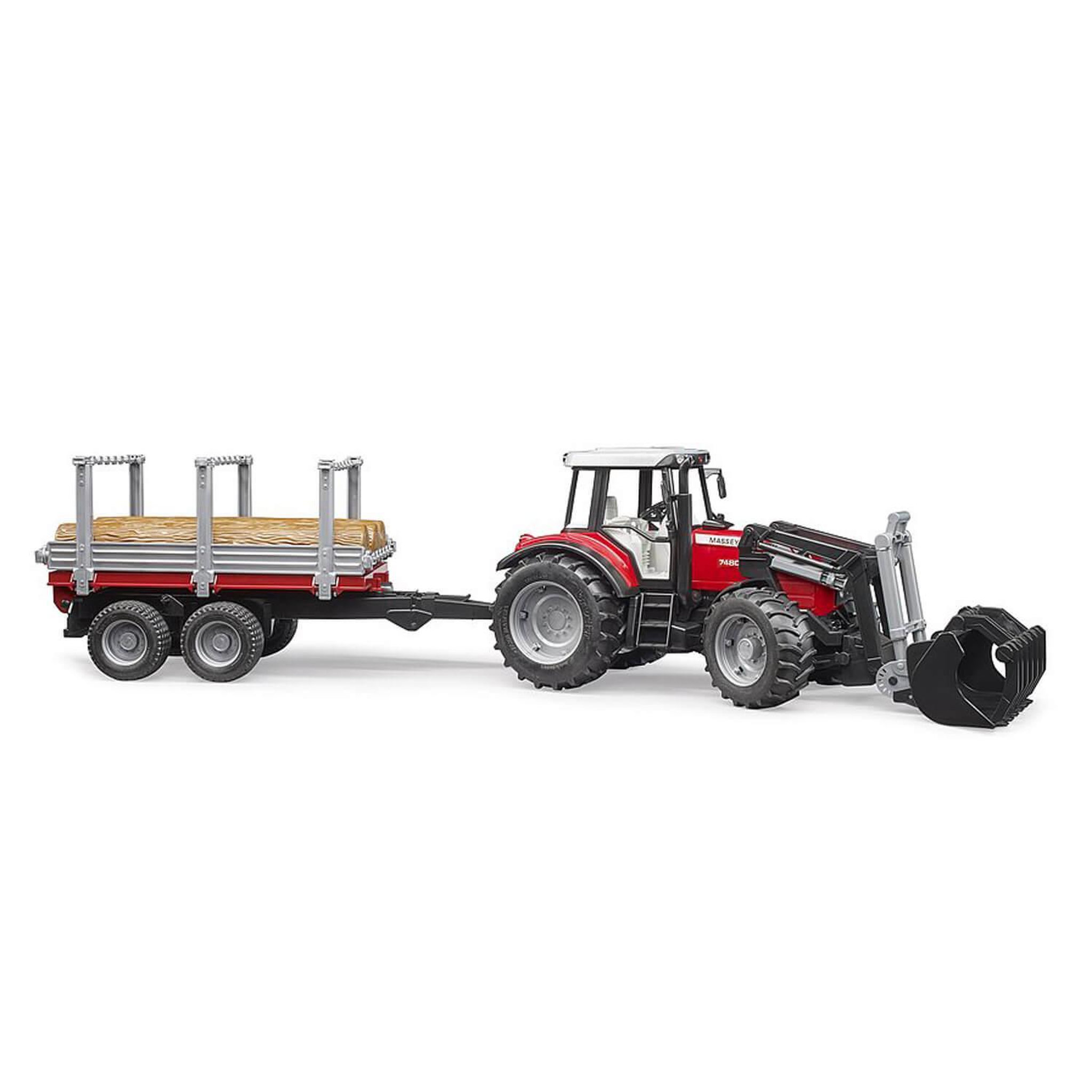 Voir la diapositive 5 : Bruder Tracteur Bruder Massey Ferguson 7480 rouge, noir et argent