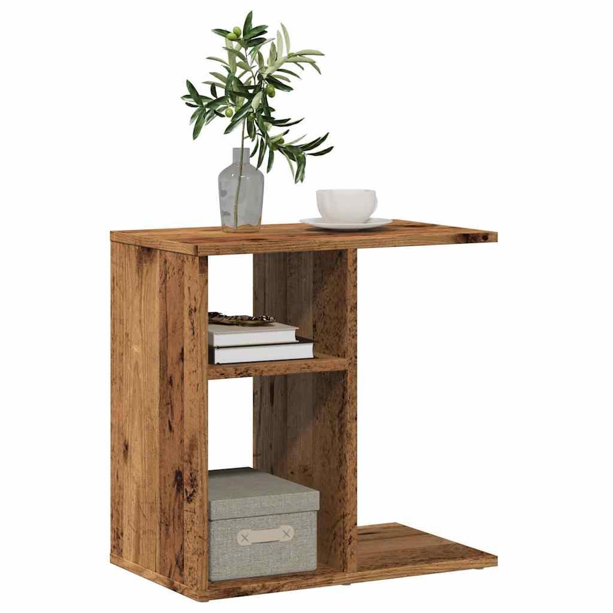 VIDAXL Table d'appoint vieux bois 50x30x50 cm bois d'ingenierie