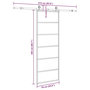 Voir la diapositive 6 : VIDAXL Porte coulissante kit de quincaillerie noir 76x205 cm verre ESG