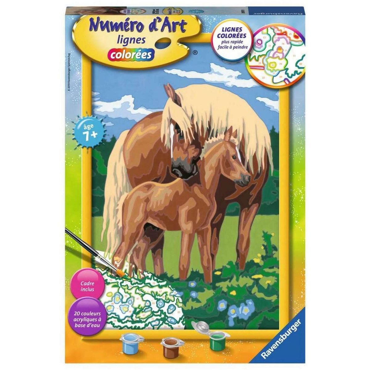 RAVENSBURGER Numéro d'art Peinture au numéro : Grand Format : Fiers chevaux