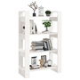 Voir la diapositive 4 : VIDAXL Bibliotheque/Separateur de piece Blanc 80x35x125 cm Pin massif