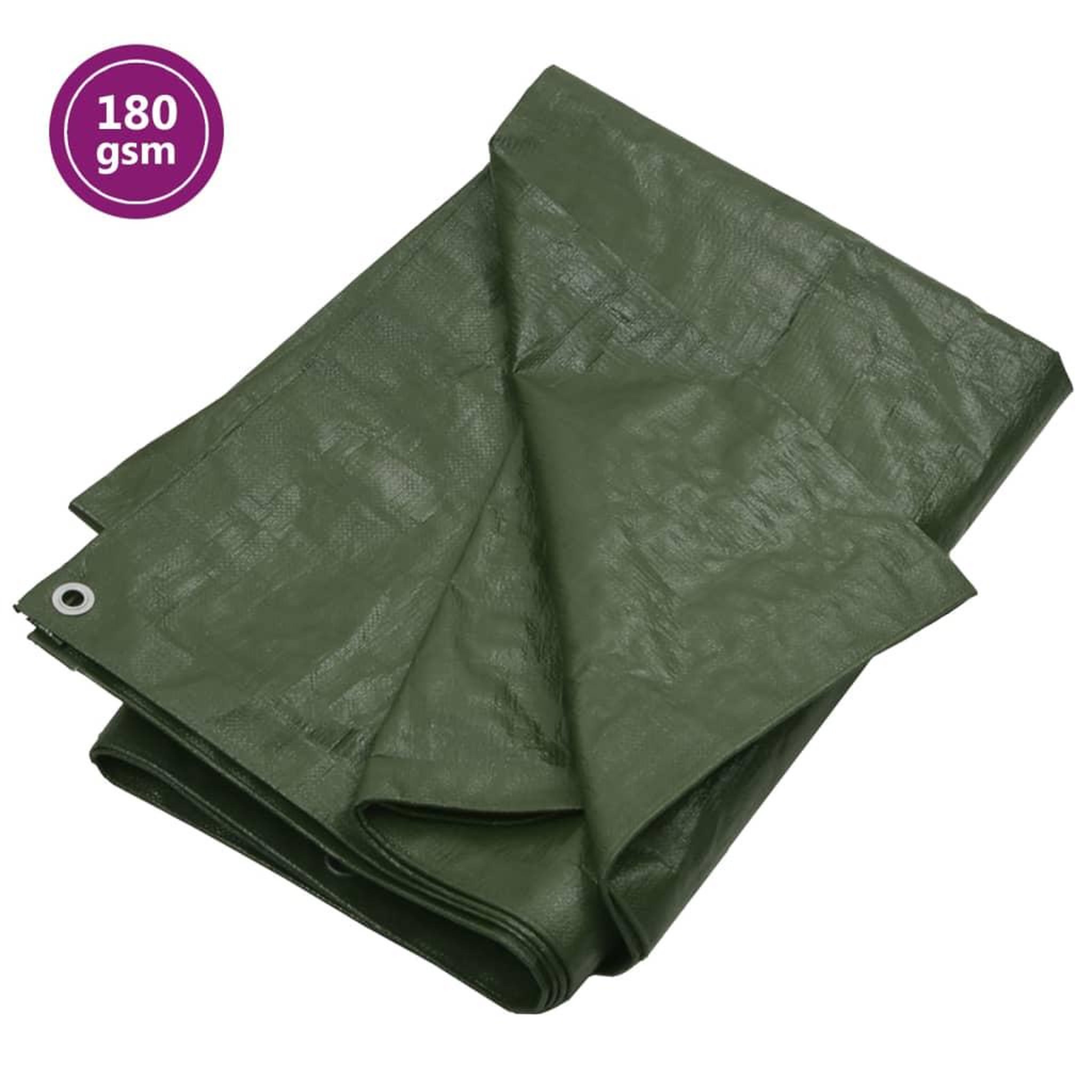 VIDAXL Bache 180 g/m² 4x4 m Vert PEHD