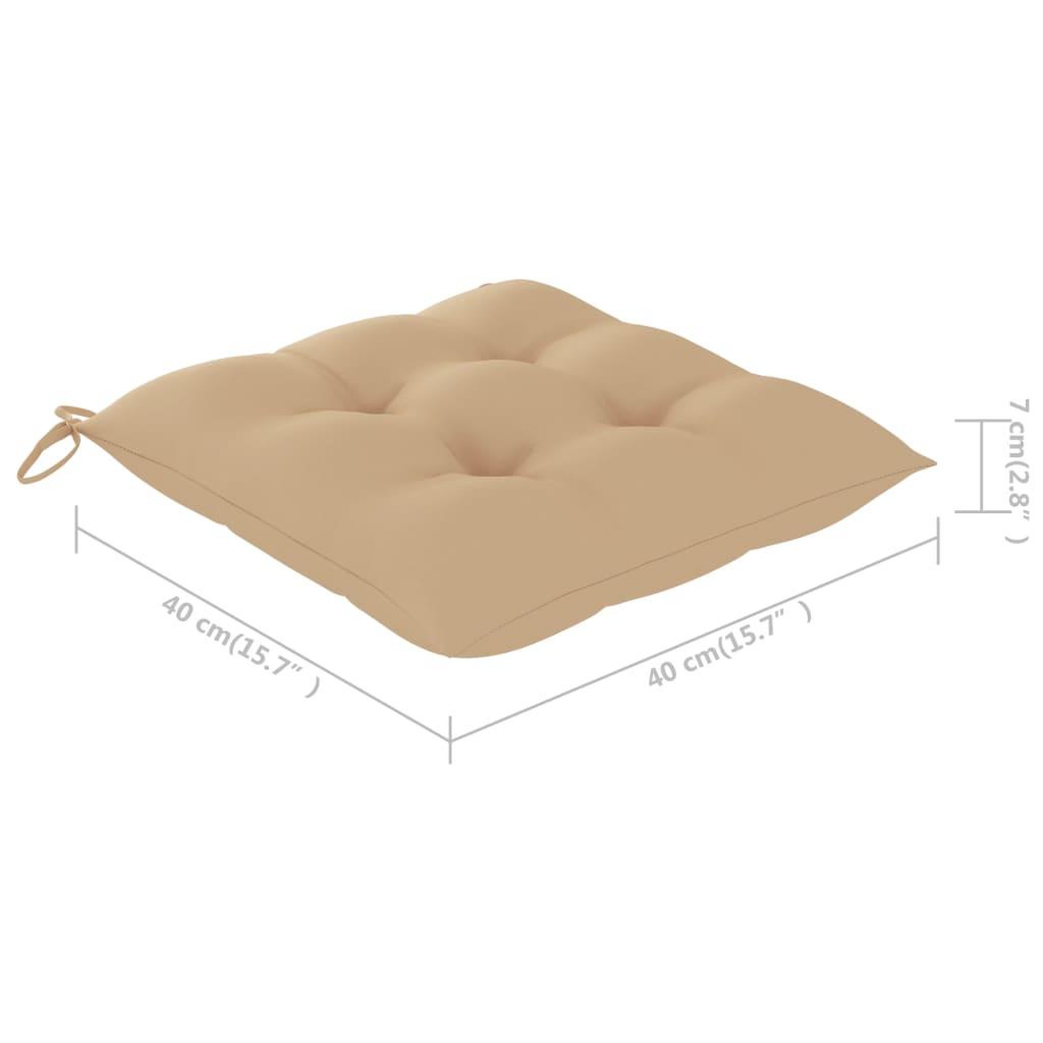 Voir la diapositive 6 : VIDAXL Chaises de jardin et coussins beige lot de 6 Bois teck massif