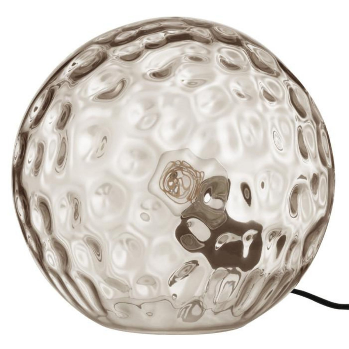 Paris Prix Lampe à Poser en Verre Design  Bollie  44cm Gris