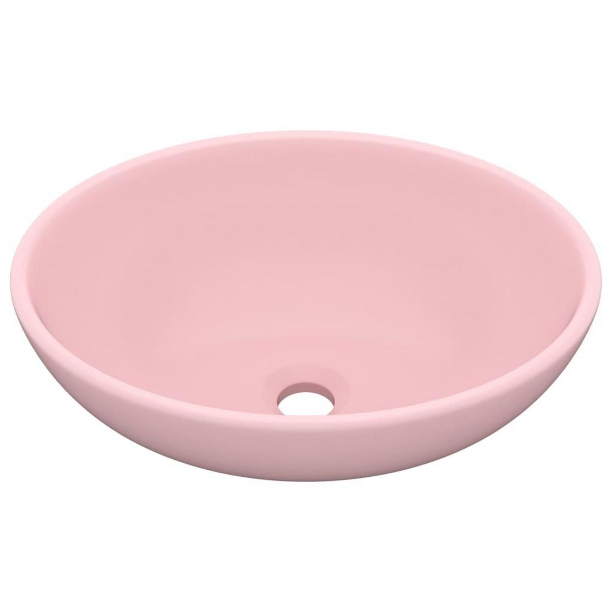 VIDAXL Lavabo ovale de luxe Rose mat 40x33 cm Ceramique