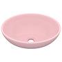 Voir la diapositive 2 : VIDAXL Lavabo ovale de luxe Rose mat 40x33 cm Ceramique