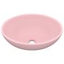 Voir la diapositive 2 : VIDAXL Lavabo ovale de luxe Rose mat 40x33 cm Ceramique