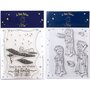 6 Tampons transparents Le Petit Prince Avion et planète