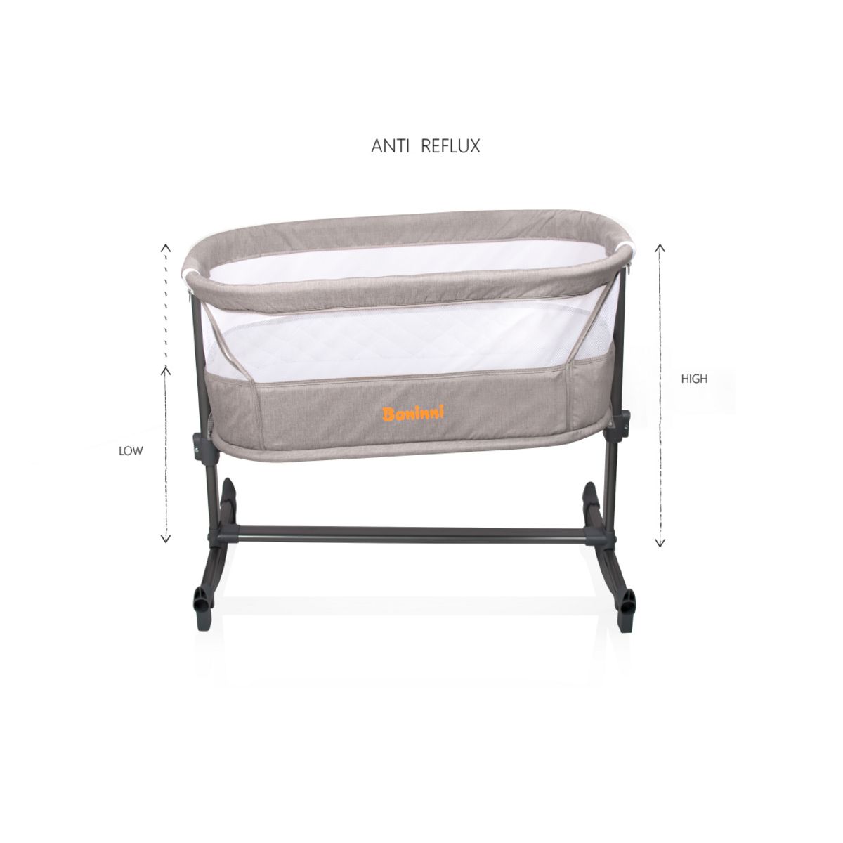 BANINNI Berceau balancelle cododo réglable beige Nesso