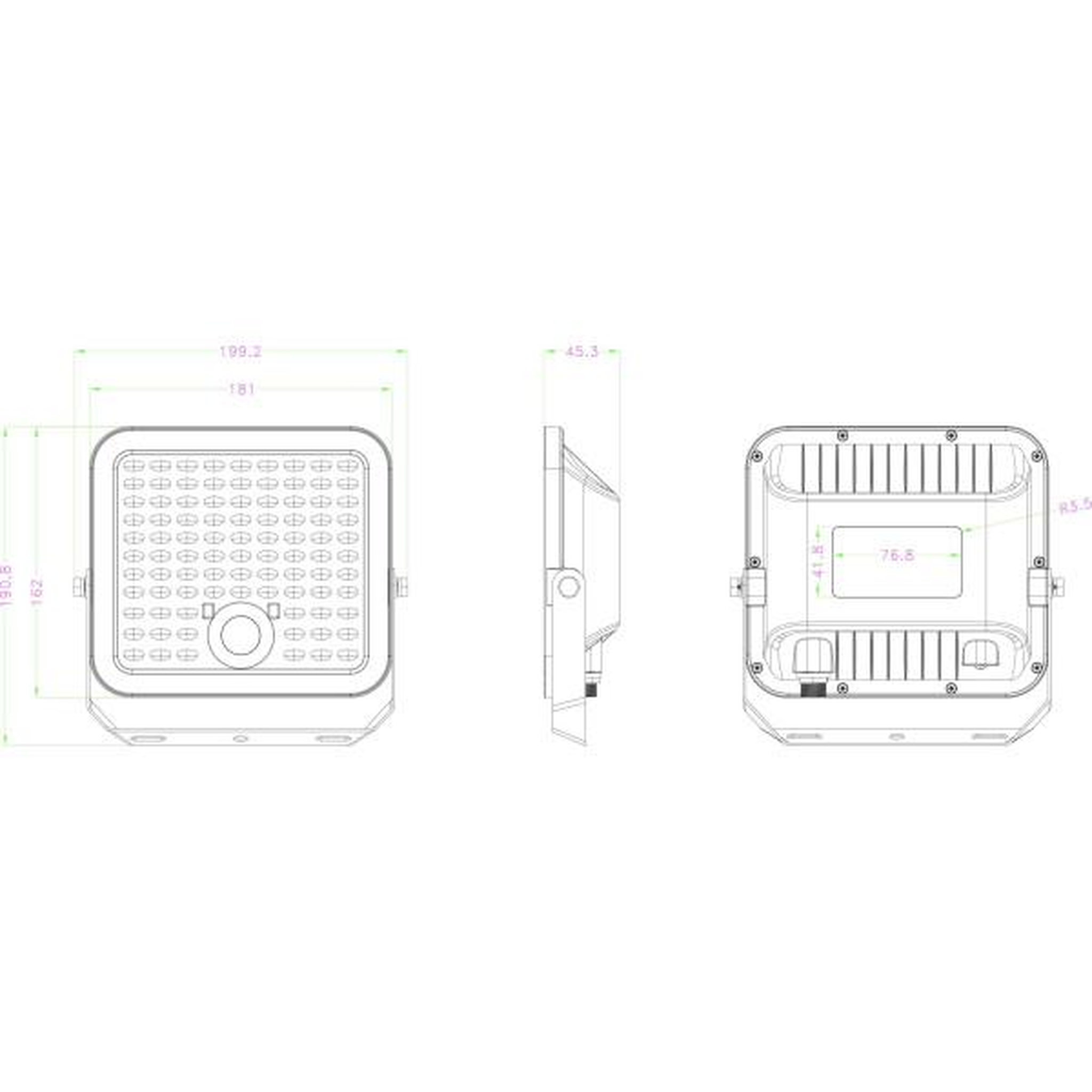 Voir la diapositive 3 : Galix Projecteur LED solaire - GALIX - G2612 - 2000 Lumens - Détecteur de présence et panneau déporté
