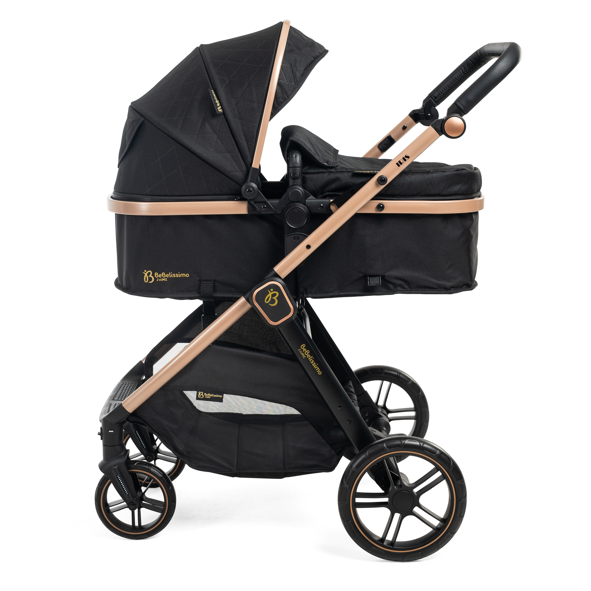 Voir la diapositive 1 : BEBELISSIMO Bebelissimo - Poussette transformable - combinée - 2 en 1 - poids 0-22kg - IRIS- noir