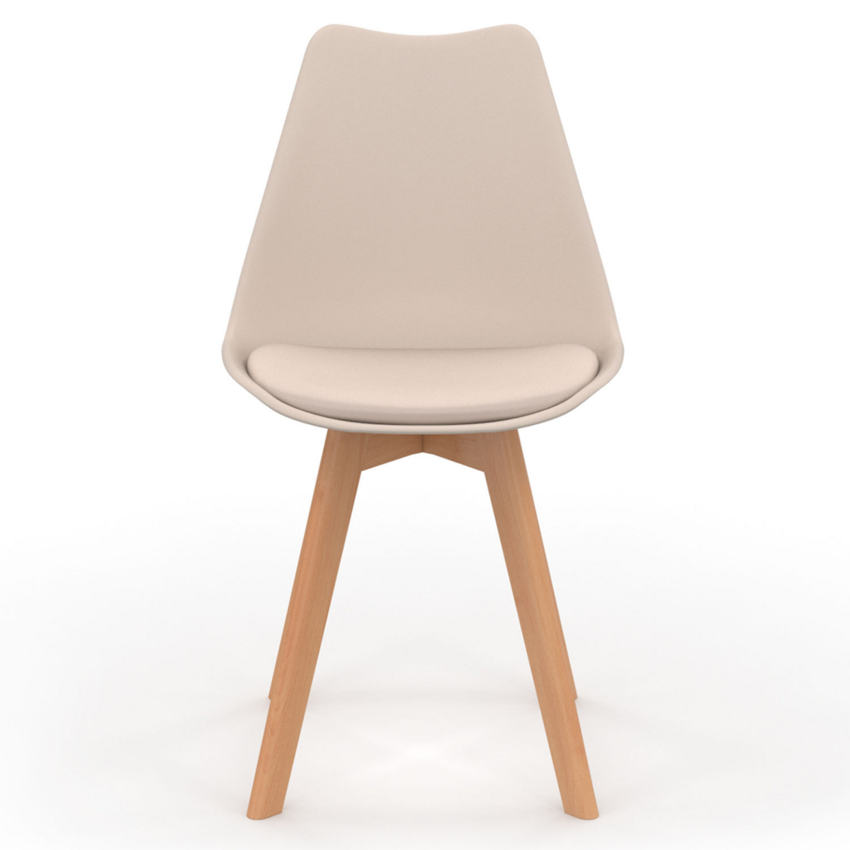 ID MARKET Lot de 6 chaises scandinaves SARA mix color gris foncé x2, terracotta x2, beige x2