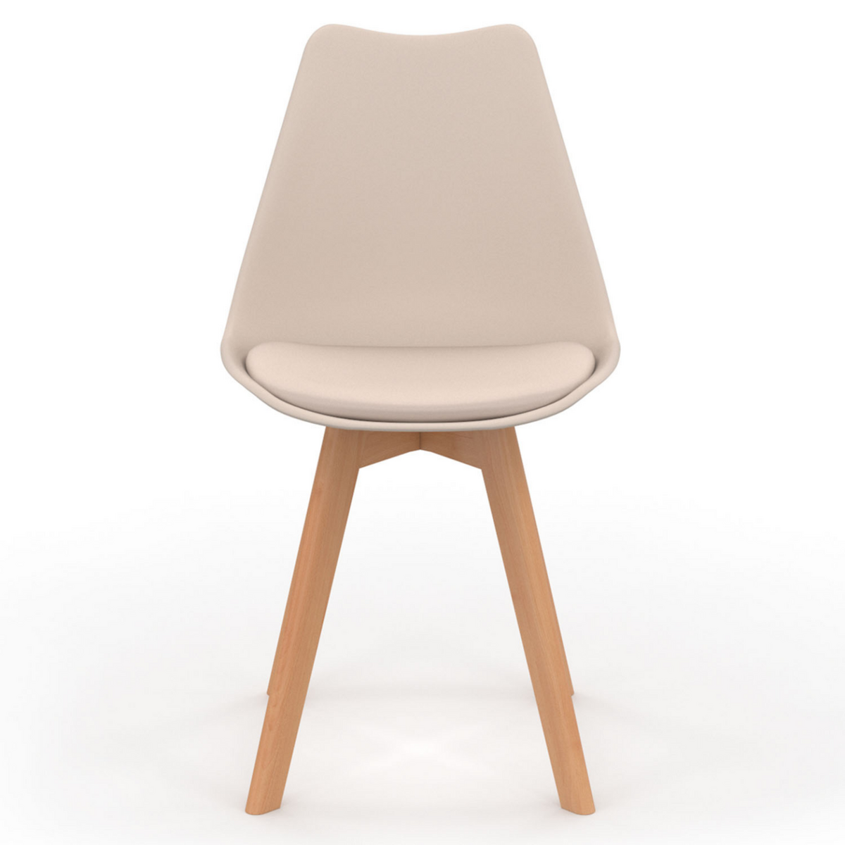 ID MARKET Lot de 6 chaises scandinaves SARA mix color gris foncé x2, terracotta x2, beige x2