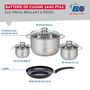 Voir la diapositive 2 : ELO Ensemble de 1 Poêle de cuisson 24 cm et 3 faitouts 12, 14 et 24 cm Elo Prima Brillant