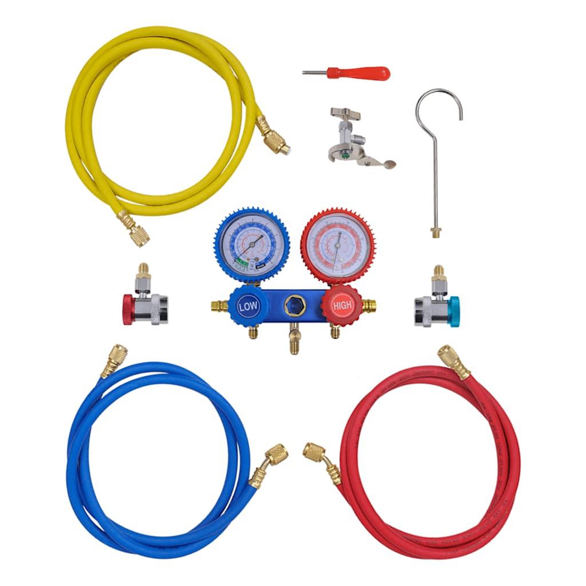 VIDAXL Set manifold 2 voies avec mallette