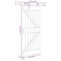 Voir la diapositive 6 : VIDAXL Porte coulissante et kit de quincaillerie 85x210 cm pin massif