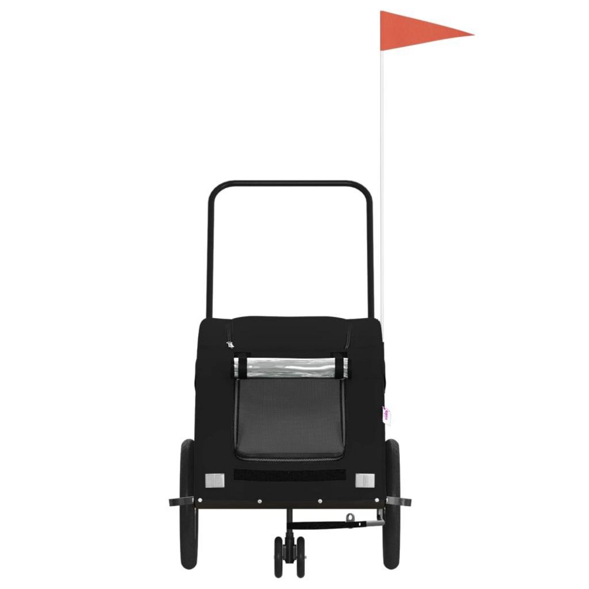 VIDAXL Remorque de velo pour animaux de compagnie noir