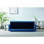 Voir la diapositive 6 : CONCEPT USINE Canapé scandinave convertible 3 places en tissu bleu canard COPENHAGUE