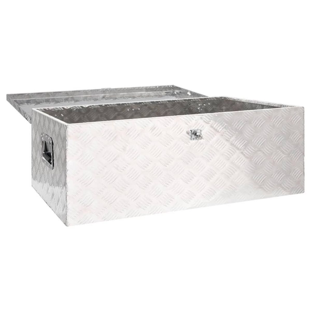VIDAXL Boîte de rangement Argente 100x55x37 cm Aluminium