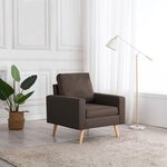 VIDAXL Fauteuil marron tissu