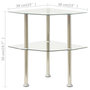 Voir la diapositive 6 : VIDAXL Table d'appoint 2 niveaux Transparent 38x38x50 cm Verre trempe